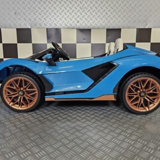 COCHE INFANTIL LAMBORGHINI SIAN 2 PLAZAS, 24V, 4 MOTORES, RC, AZUL,  INDA376-c4k6988B
